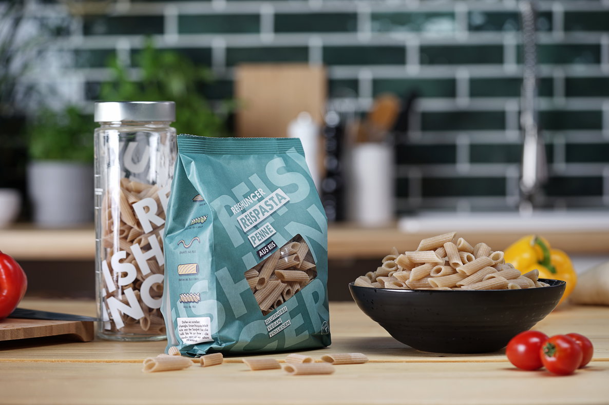 Reishunger Reispasta Penne aus Vollkorn Reis